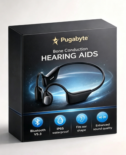 🔥 Pugabyte™ Open-Ear Bone Conduction Hearing Aids